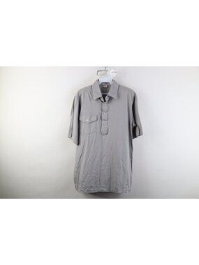 Vintage 80s 90s Titleist Golf Mens Medium Soft Touch Collared Polo Shirt Gray
